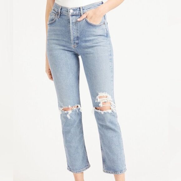AGOLDE Riley Distressed Jeans sz 23 - Picture 1 of 8